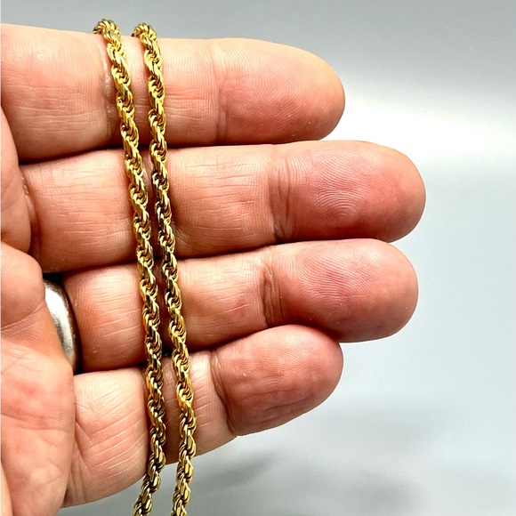 Giani Bernini 18k Over Sterling Silver Rope Necklace 22” Unisex - Picture 6 of 6